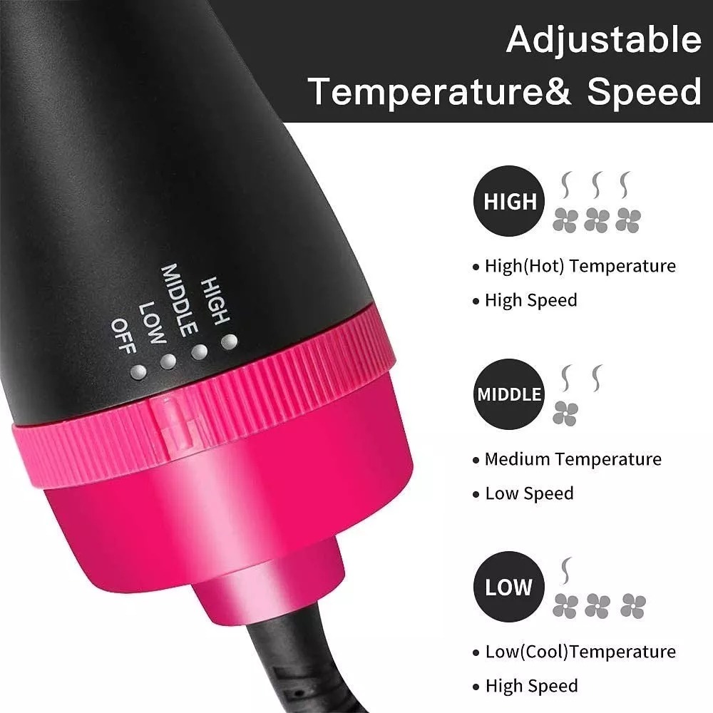 Cepillo alaciador/ ondulador secador eléctrico para cabello Sonar® 4 En 1
