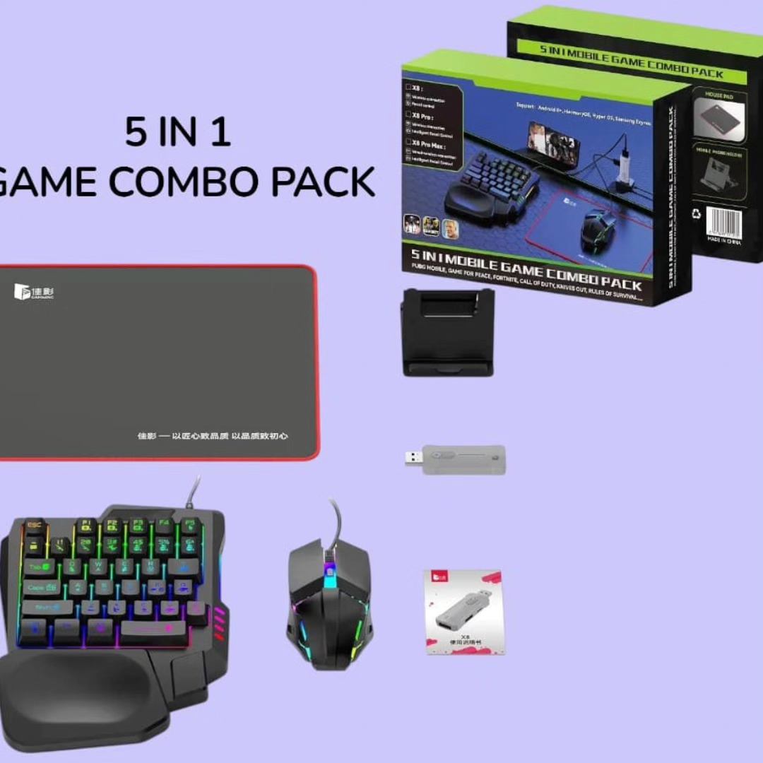 KIT GAMER 5 EN 1 PARA CELULARES ANDROID
